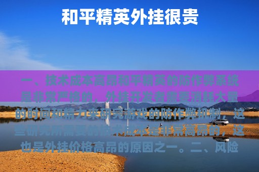 和平精英外挂很贵