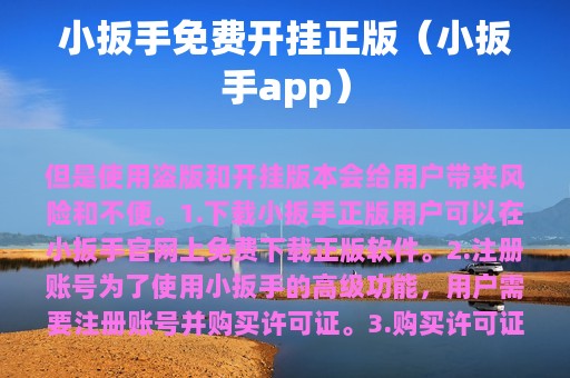 小扳手免费开挂正版（小扳手app）