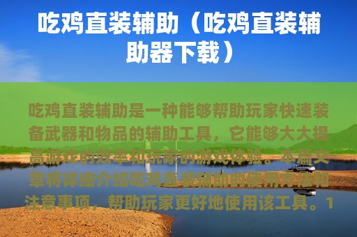 吃鸡直装辅助（吃鸡直装辅助器下载）