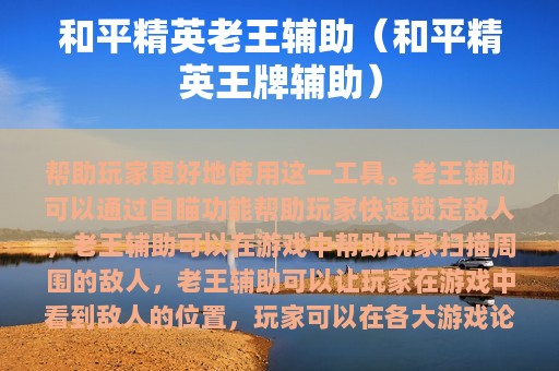 和平精英老王辅助（和平精英王牌辅助）
