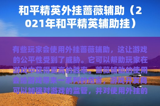 和平精英外挂蔷薇辅助（2025年和平精英辅助挂）