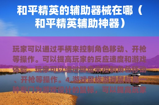 和平精英的辅助器械在哪（和平精英辅助神器）