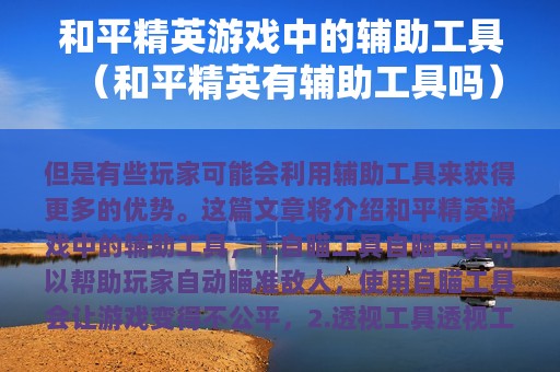 和平精英游戏中的辅助工具（和平精英有辅助工具吗）