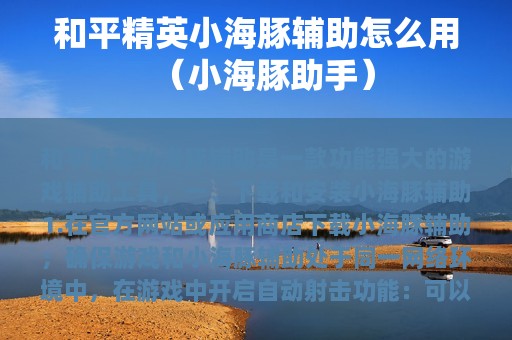 和平精英小海豚辅助怎么用（小海豚助手）