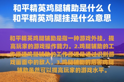 和平精英鸡腿辅助是什么（和平精英鸡腿挂是什么意思）