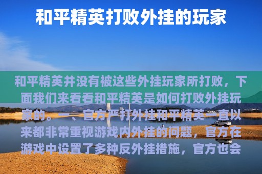 和平精英打败外挂的玩家